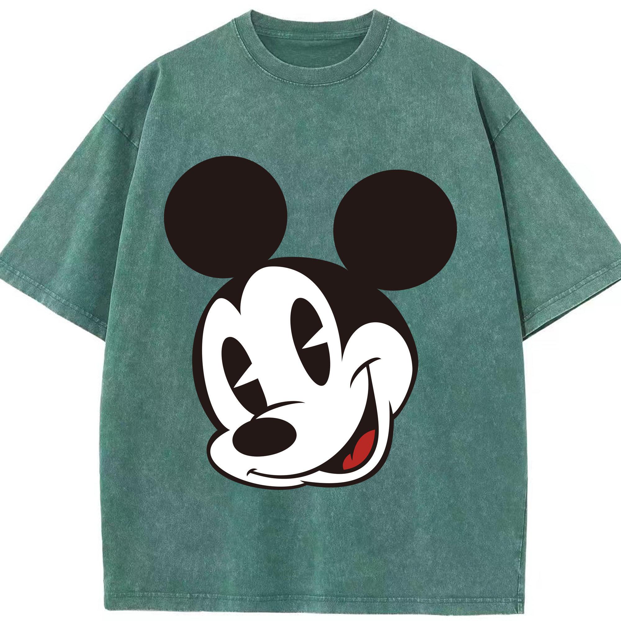 （画像用） ミッキーマウス Mickey Mouse 綿100% ヴィンテージ風 半袖Tシャツ（フロントプリント）